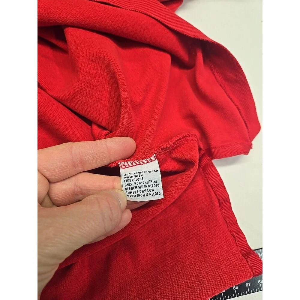 POLO Golf Ralph Lauren Big Blue Pony Men's M Red‎ S/S Vintage 100% Pima Cotton